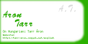 aron tarr business card