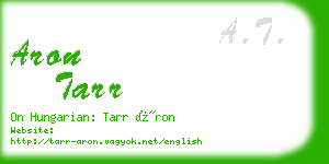 aron tarr business card